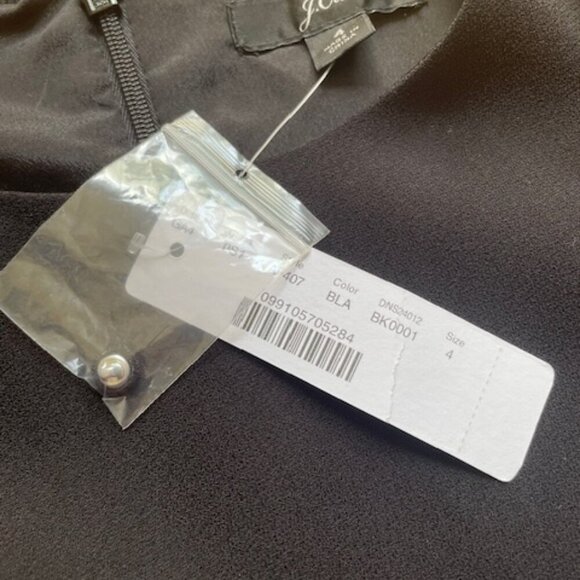 NWT JCrew Pleated Sheer Sleeved Mini Dress Size 4 - Picture 6 of 9